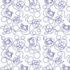 Animals longarm quilting pattern edge to edge digital pantograph for children's quilts