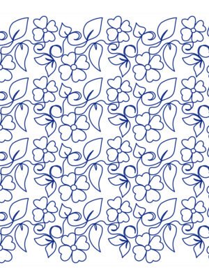 Julia's Garden longarm quilting pattern floral edge to edge digital pantograph