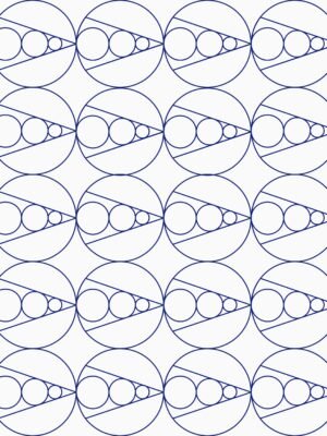 LUNA Luna modern circle geometric longarm quilting pattern with diagonal line detail