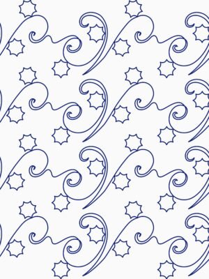 ARONIA elegant scroll star longarm quilting pattern edge to edge design