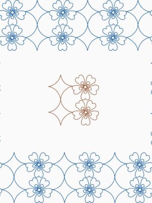 Sunset digital longarm quilting border pattern