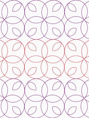 modern interlocking circle longarm quilting pattern edge to edge design