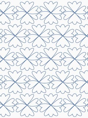 Star Flower modern floral star longarm quilting pattern