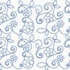 Lily romantic floral scroll longarm quilting pattern with flowing vines and blossoms