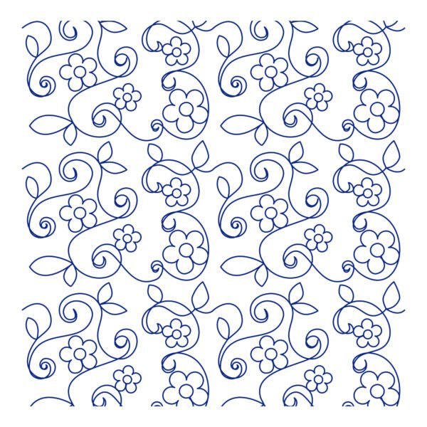 Lily longarm quilting pattern edge to edge digital pantograph