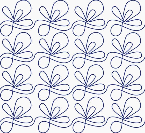 Poppy longarm quilting pattern edge to edge digital pantograph