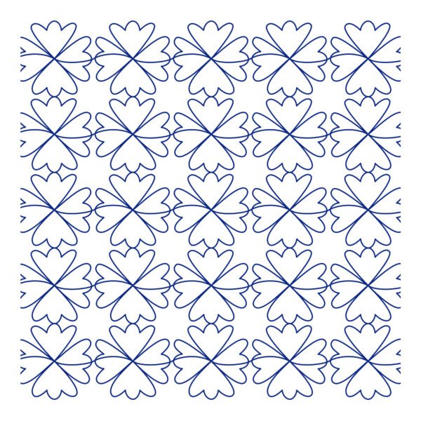 Star Flower longarm quilting pattern edge to edge digital pantograph
