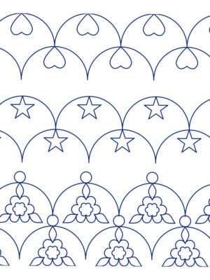 clamshell-set-longarm-quilting-pattern Clamshell set longarm quilting pattern bundle digital pantograph collection