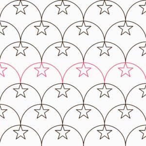 "Imagen de un acolchado Sashiko con patrones geométricos tradicionales japoneses, utilizado en técnicas E2E, caminos y bordes."