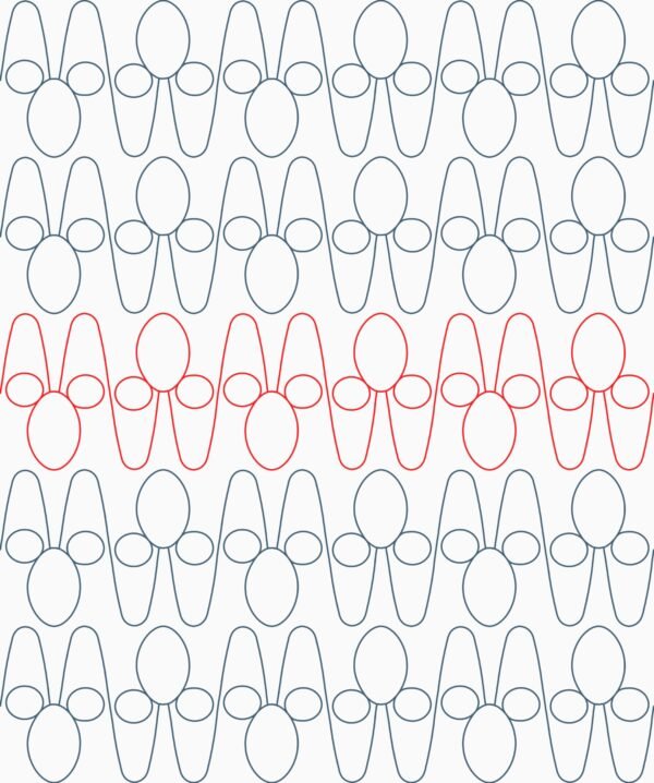 Ka geometric edge to edge longarm quilting pattern E2E design