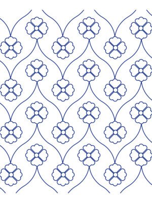 Yaiza floral edge to edge longarm quilting pattern digital pantograph design