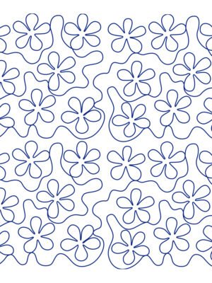 Blossom longarm quilting pattern Blossom floral longarm quilting pattern edge to edge pantograph design