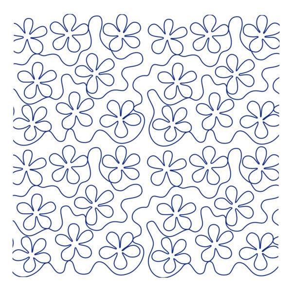 Blossom longarm quilting pattern Blossom floral longarm quilting pattern edge to edge pantograph design