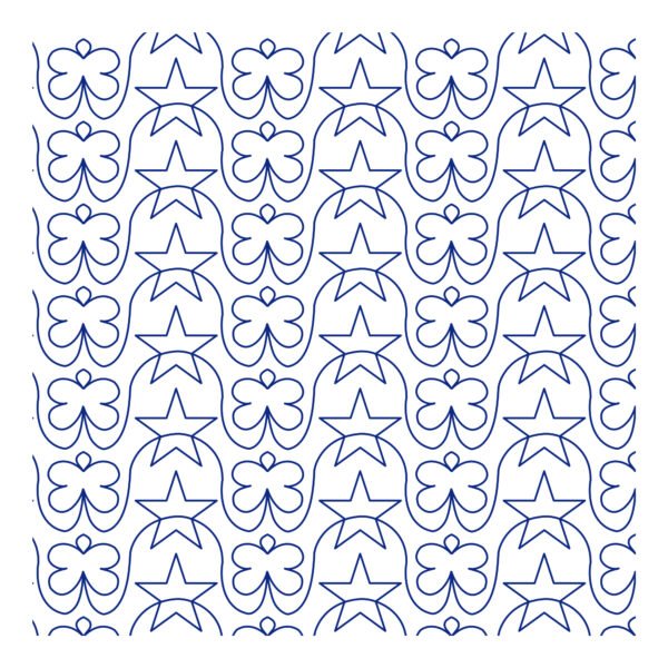 Caramelo star longarm quilting pattern edge to edge pantograph