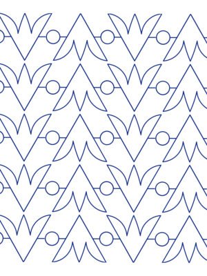 Egyptian geometric longarm quilting pattern edge to edge pantograph