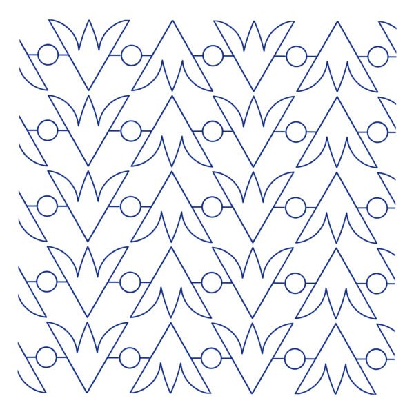 Egyptian geometric longarm quilting pattern edge to edge pantograph