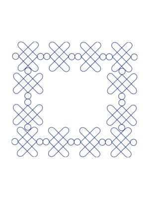 Fun longarm quilting border pattern for computerized quilting machines, modern geometric border quilting design