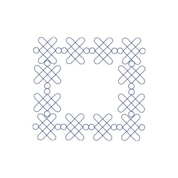 Fun longarm quilting border pattern for computerized quilting machines, modern geometric border quilting design