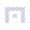 Merlin floral longarm quilting border pattern for computerized quilting machines