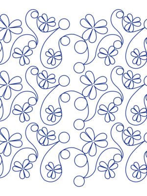 Petal Swirl Longarm Quilting Pattern Petal Swirl floral longarm quilting pantograph pattern