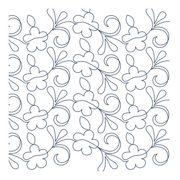 Floral longarm quilting pattern Livia edge to edge